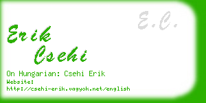 erik csehi business card